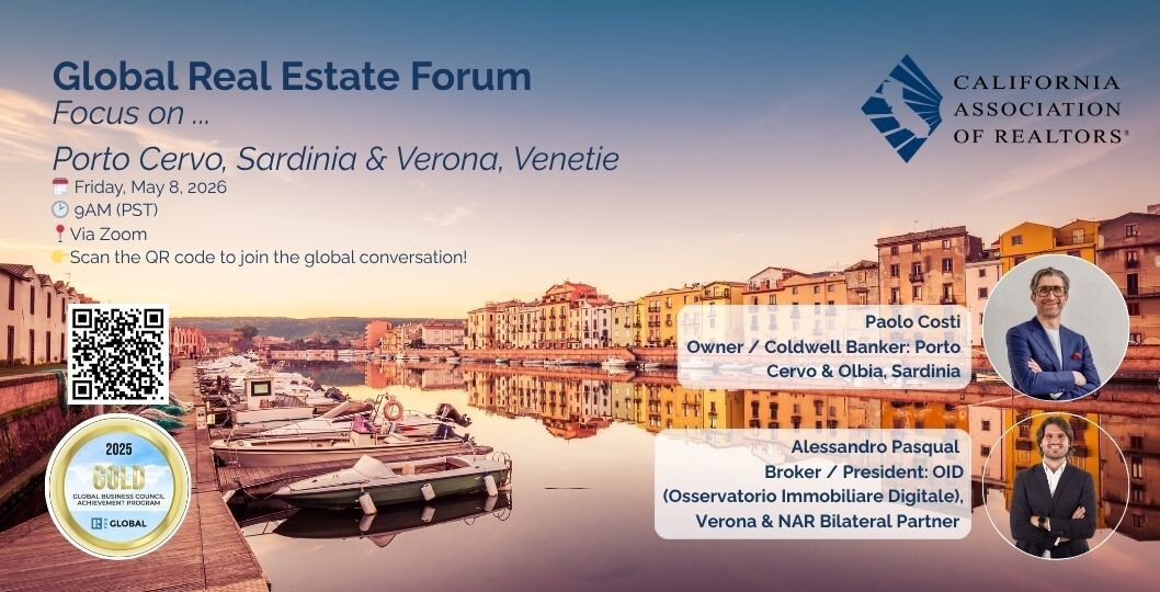Flyer: Global Real Estate Forum, Focus on Porto Cervo Sardinia Verona Veneto